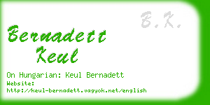 bernadett keul business card